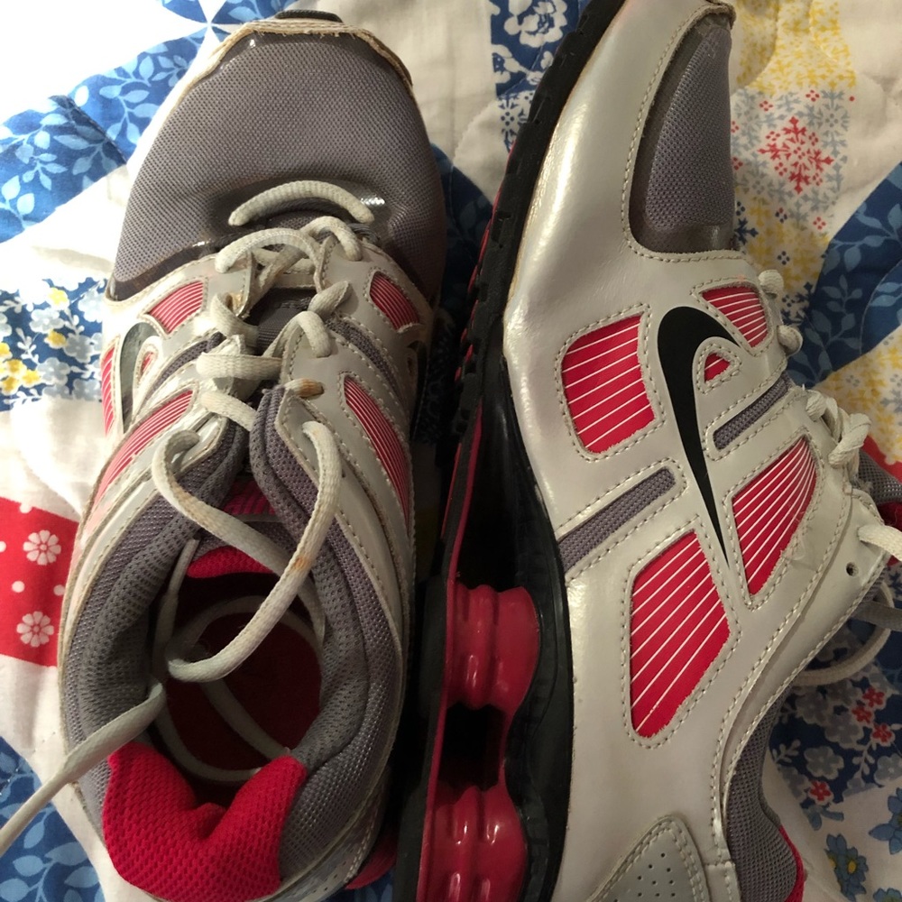 Pink/Grey Nike Shox